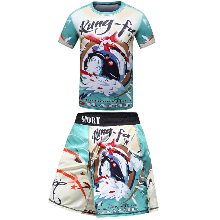 Premium MMA Boxing Training Set – UFC Fighting Suit for Men, Women & Children, Breathable Quick Dry Sports Wear, Short 