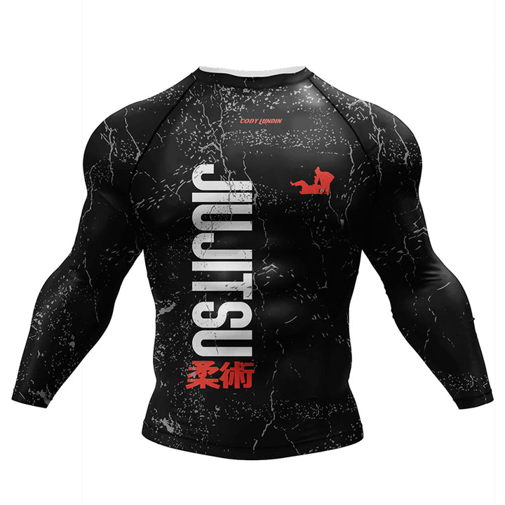 Premium Jiu Jitsu Rash Guard Set – 4-Piece MMA Sportswear Kit for Men, Includes Kimono T-shirt, Pants, Muay Thai Shorts, and 
