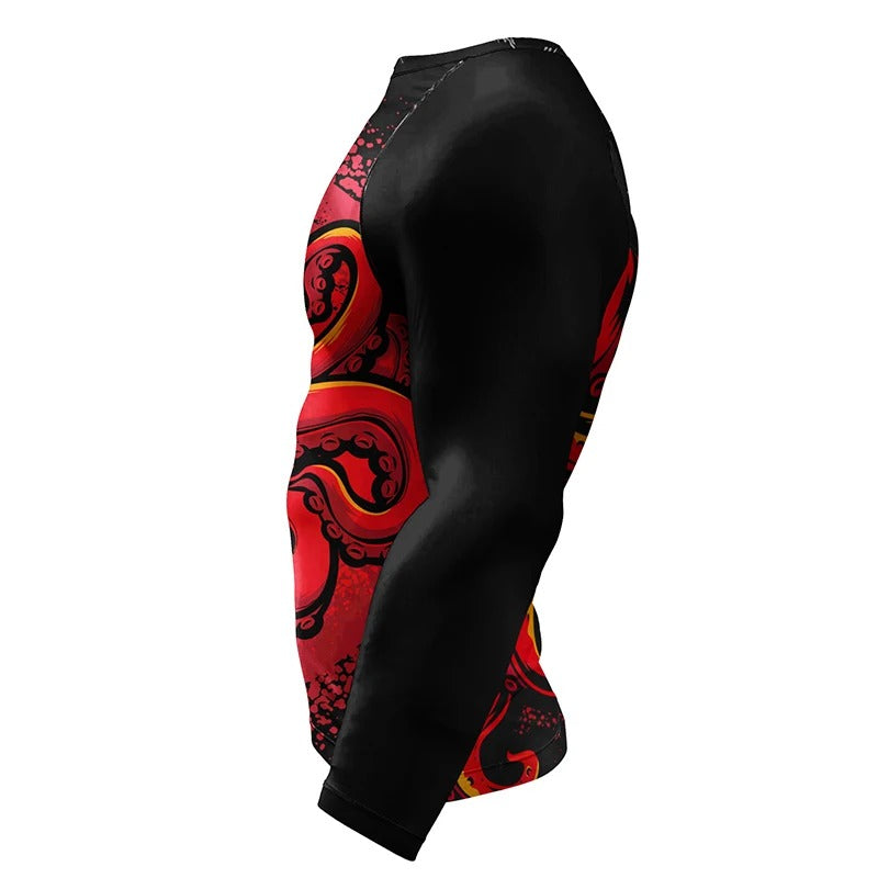 Premium Jiu Jitsu Rash Guard Set – 4-Piece MMA Sportswear Kit for Men, Includes Kimono T-shirt, Pants, Muay Thai Shorts, and BJJ Compression Gear for Gym, Boxing, and Training - StrengthXPhysiotherapy