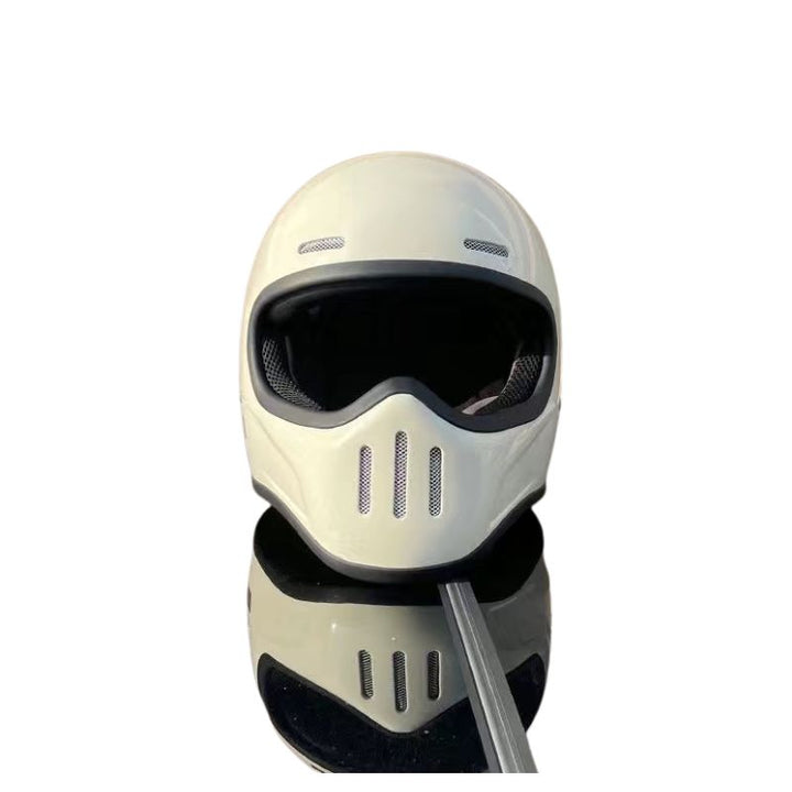 Premium Full Face Motorcycle Helmet – Retro Tokyo Style, Fiberglass, Clear Visor, Japan TT Design, Casco Moto for Men & Women