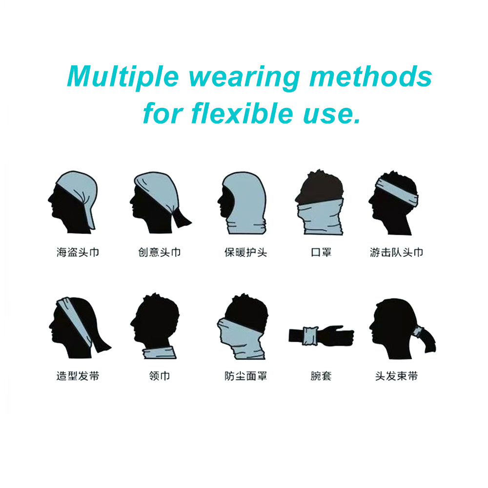 Premium Breathable Ear Hanging Mask – Ice Silk Cycling Face Cover, Triangle Headscarf, Nylon Cool Material for Outdoor 