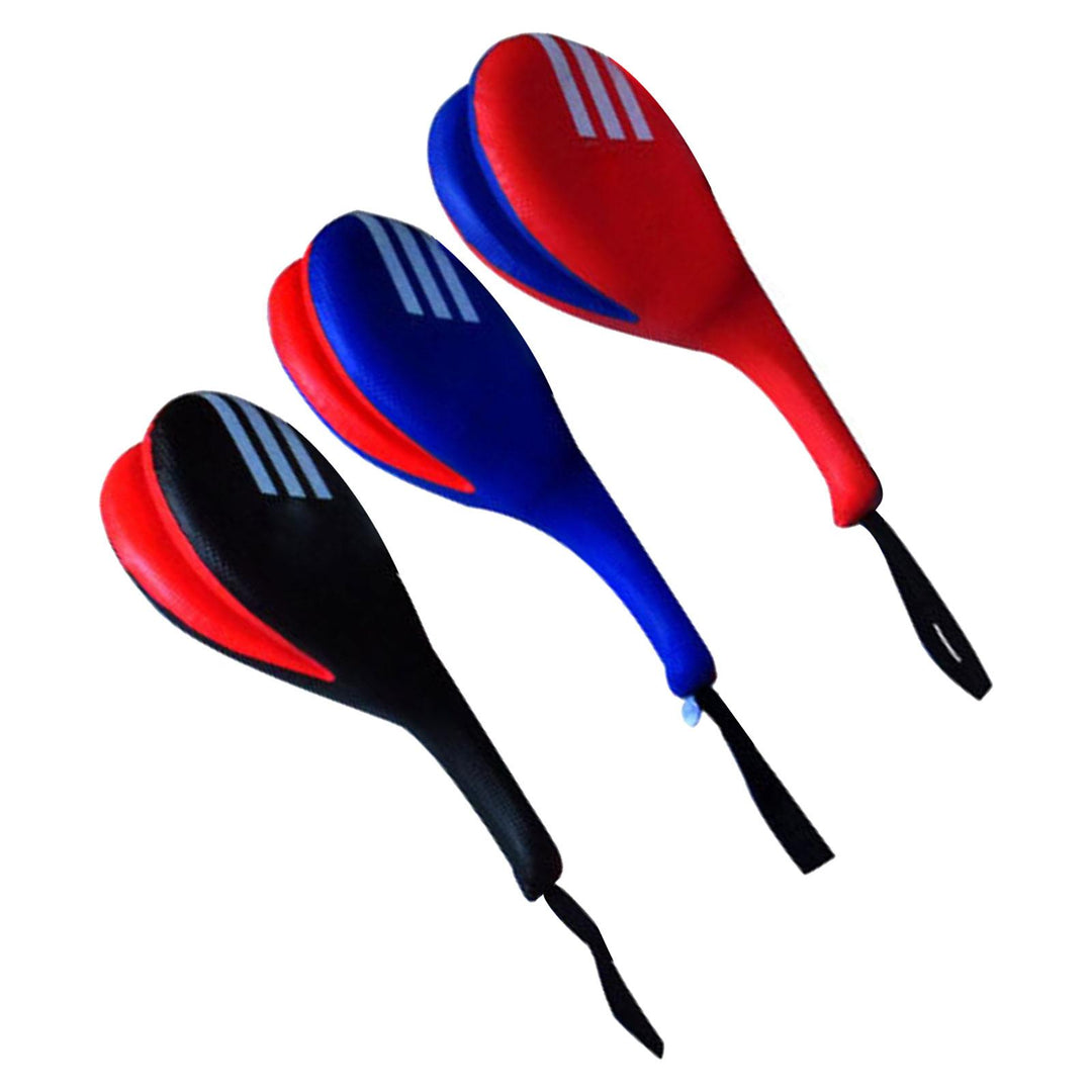 Premium Taekwondo Foot Target Kick Pad – Boxing, Kickboxing, & Sanda Training Equipment – Durable PU Leather, High Elastic Sponge – Double Target Design for High & Low Kicks – Buzz Sound & Wrist Grip – 40x20x8cm - StrengthXPhysiotherapy