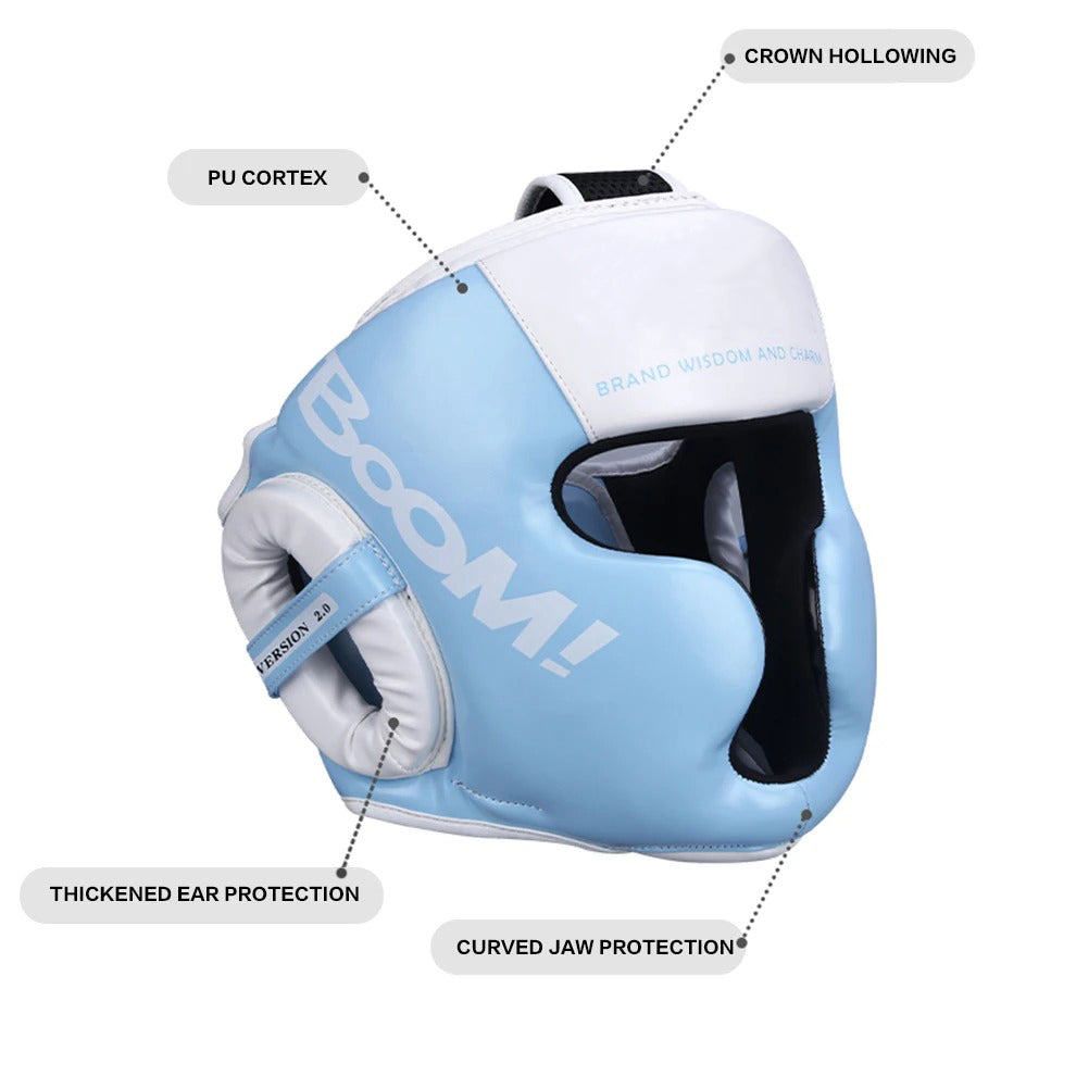 Premium Kickboxing Helmet – MMA Headgear, Karate, Muay Thai, Boxing, Sanda Training Protection for Adults & Kids, Adjustable, Comfortable & Durable - StrengthXPhysiotherapy