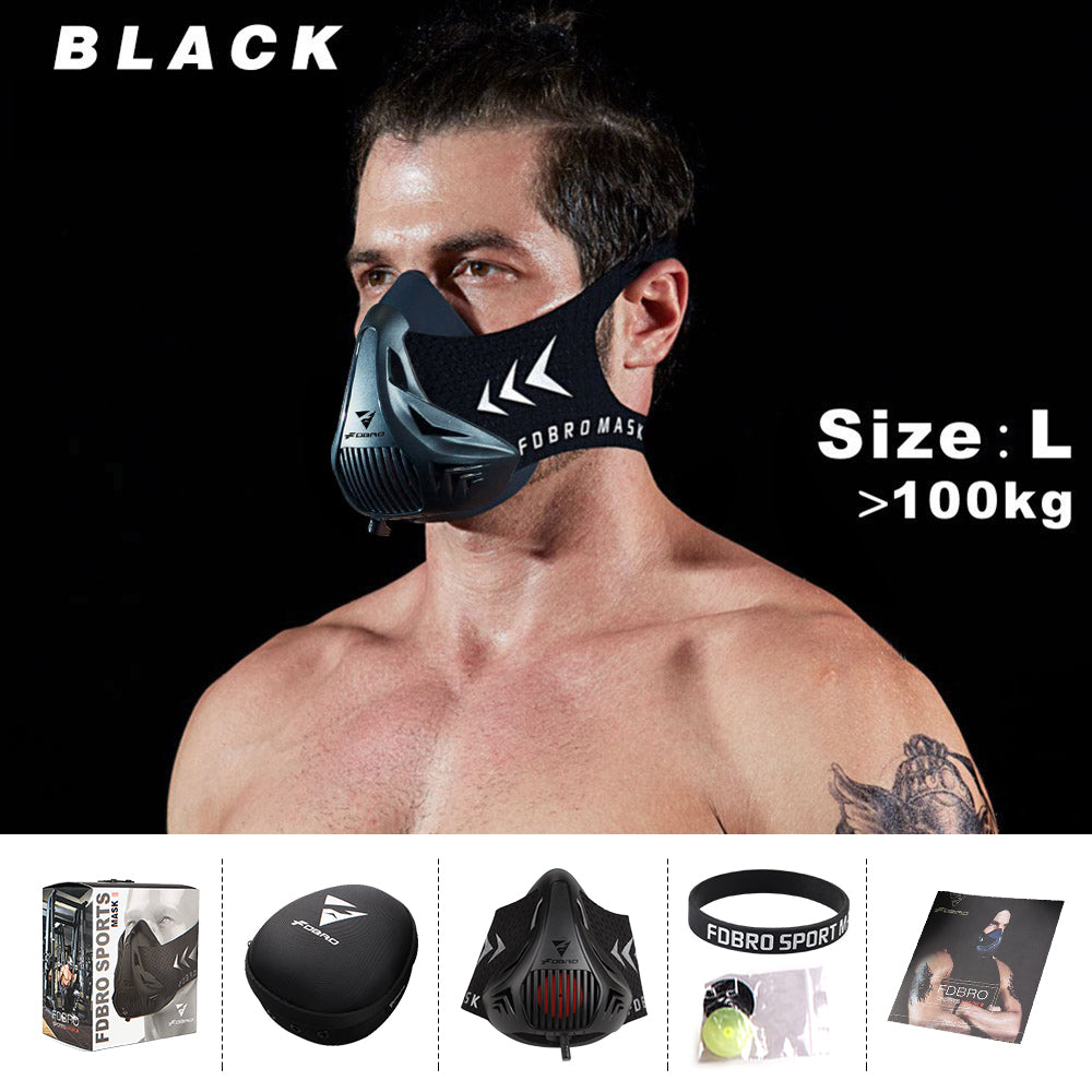 Premium Sports Mask for Running, Cycling, Gym & High Altitude Training – Cardio Workout Conditioning Mask, Air Filtration,