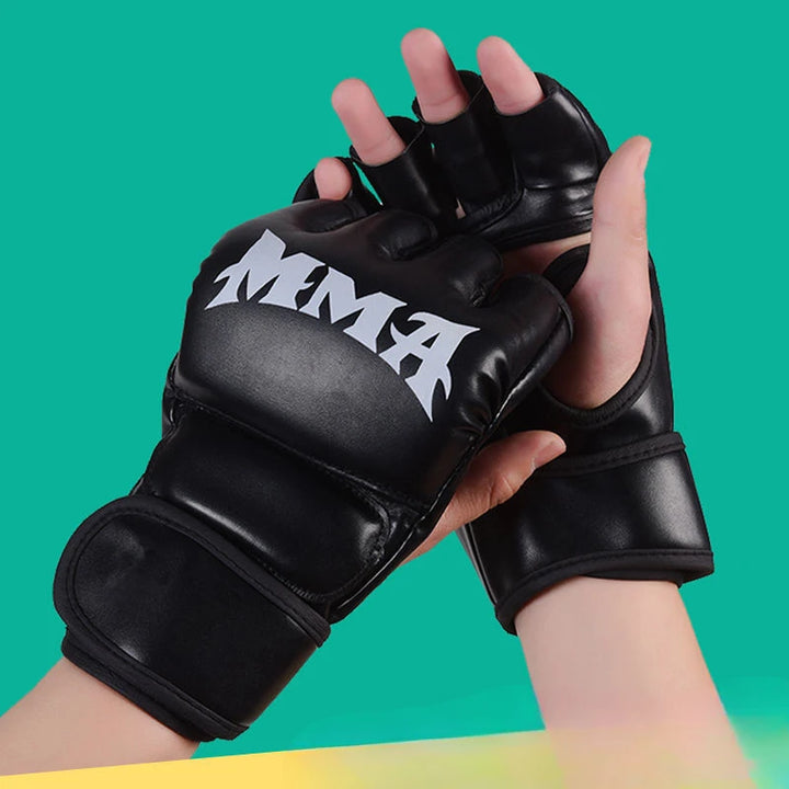 Premium Boxing Gloves for Adults – Professional Combat Training Gloves for Muay Thai, MMA, Kickboxing, & Sanda – Half 