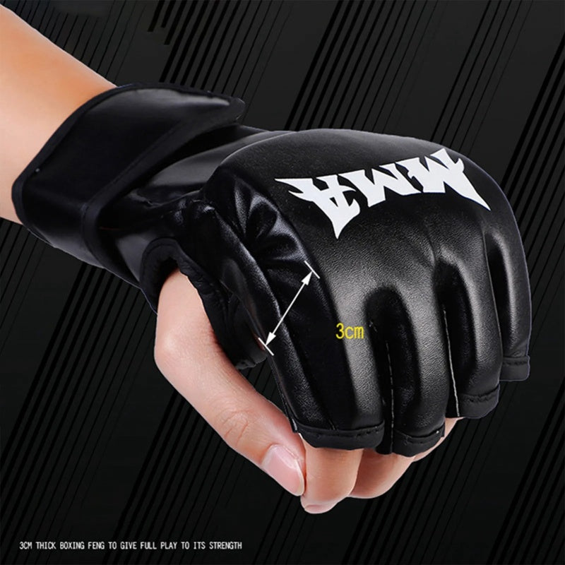 Premium Boxing Gloves for Adults – Professional Combat Training Gloves for Muay Thai, MMA, Kickboxing, & Sanda – Half 