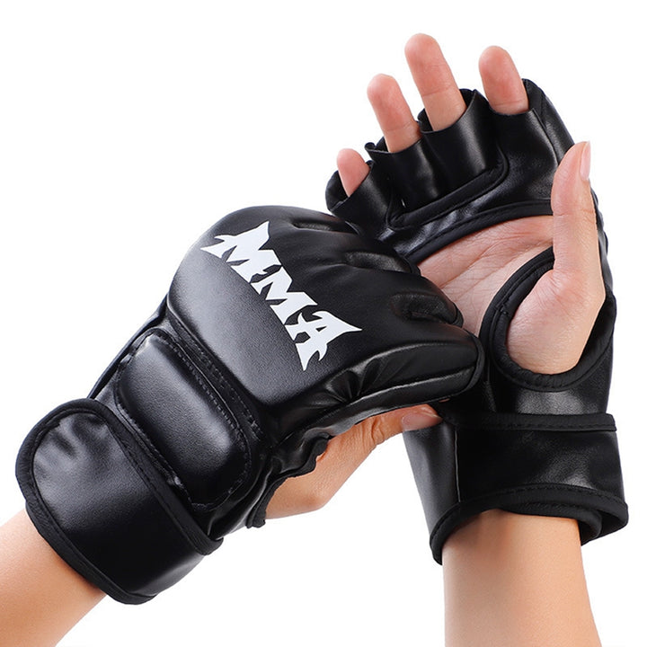 Premium Boxing Gloves for Adults – Professional Combat Training Gloves for Muay Thai, MMA, Kickboxing, & Sanda – Half 