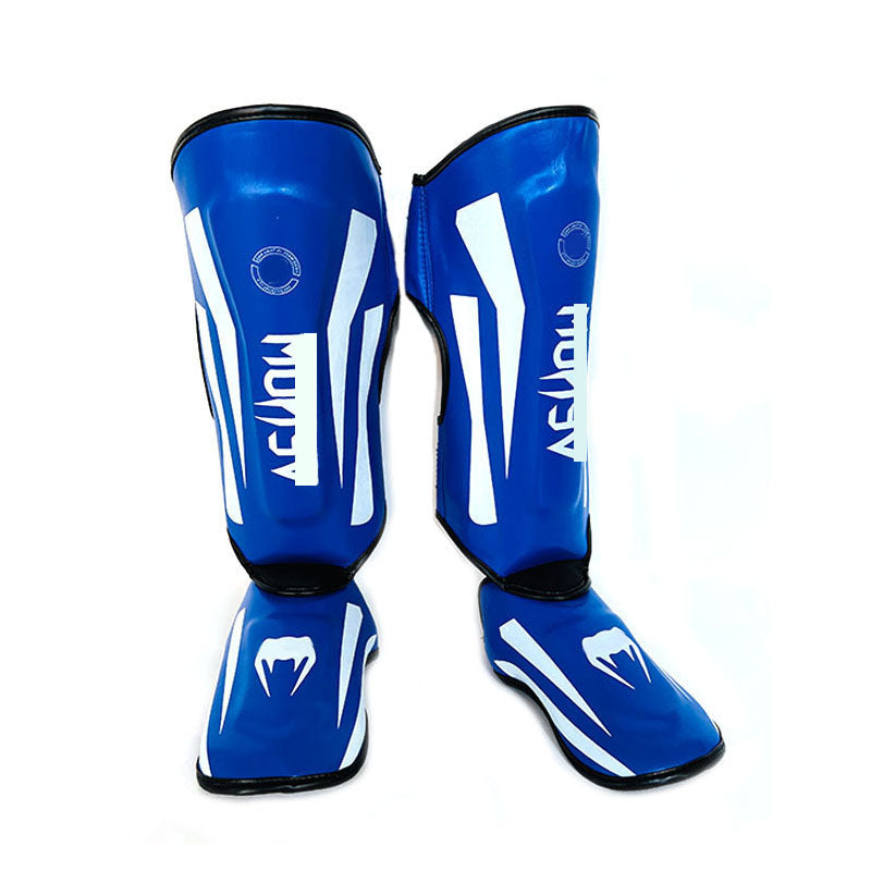 Premium Muay Thai Leg Protectors – High Quality Sanda Fighting Combo with Thickened Back Guard, Durable Leg Guards 