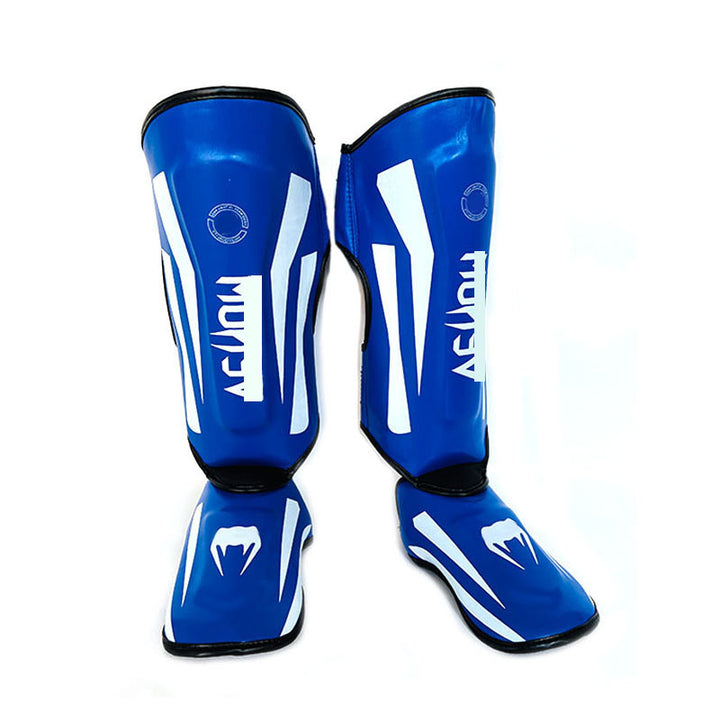 Premium Muay Thai Leg Protectors – High Quality Sanda Fighting Combo with Thickened Back Guard, Durable Leg Guards 