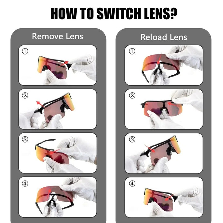 Premium Polarized Cycling Sunglasses – UV Protection, HD Lens, 1 or 4 Lens Options for Road, Mountain Bike & Outdoor Sports Eyewear for Men & Women - StrengthXPhysiotherapy