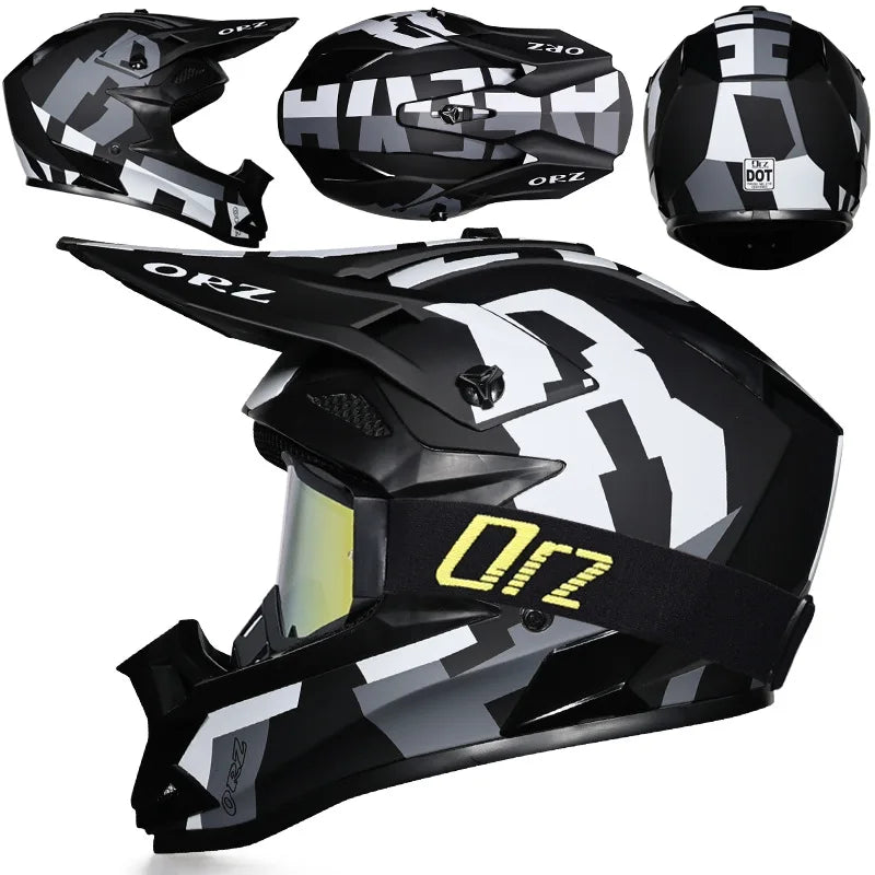 High-Quality Kids Off-Road Helmet - Motocross, Mountain Bike, ATV, DOT Certified, Lightweight ABS Material, Full Face Safety