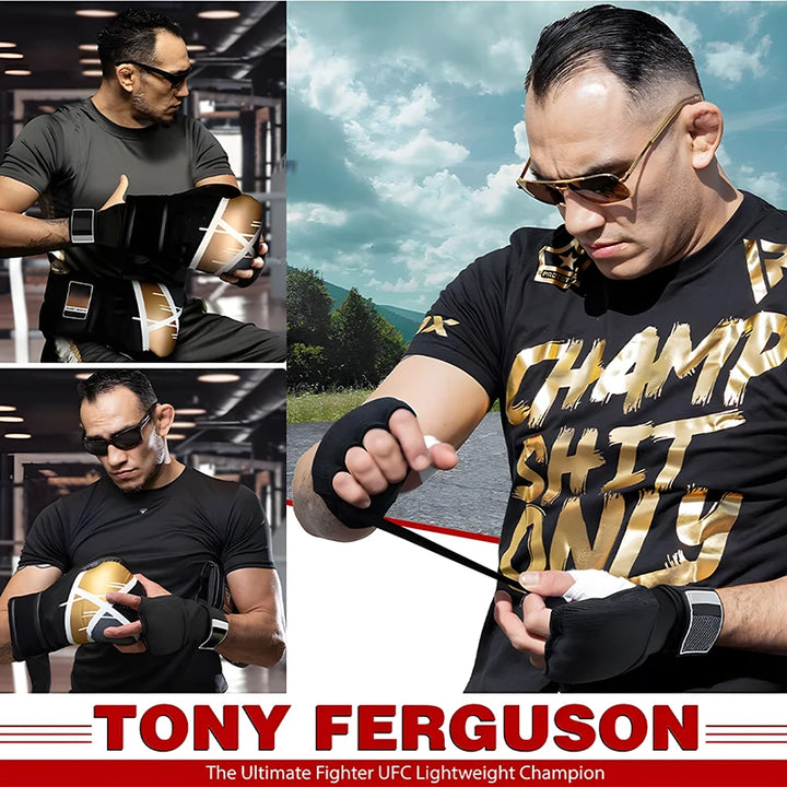 Premium MMA Half-Finger Boxing Gloves – Padded Foam Inner Gloves for Boxing, MMA, Muay Thai, Kickboxing, Taekwondo & Karate