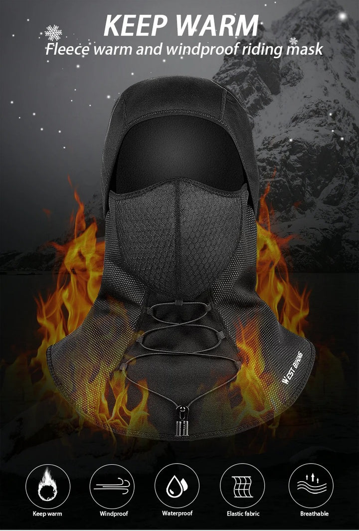 Premium Winter Cycling Face Mask – Fleece Thermal Balaclava, Windproof Ski Mask, Snowboard Cap, Adjustable Drawstring, Nylon Lycra for Ultimate Warmth and Comfort - StrengthXPhysiotherapy
