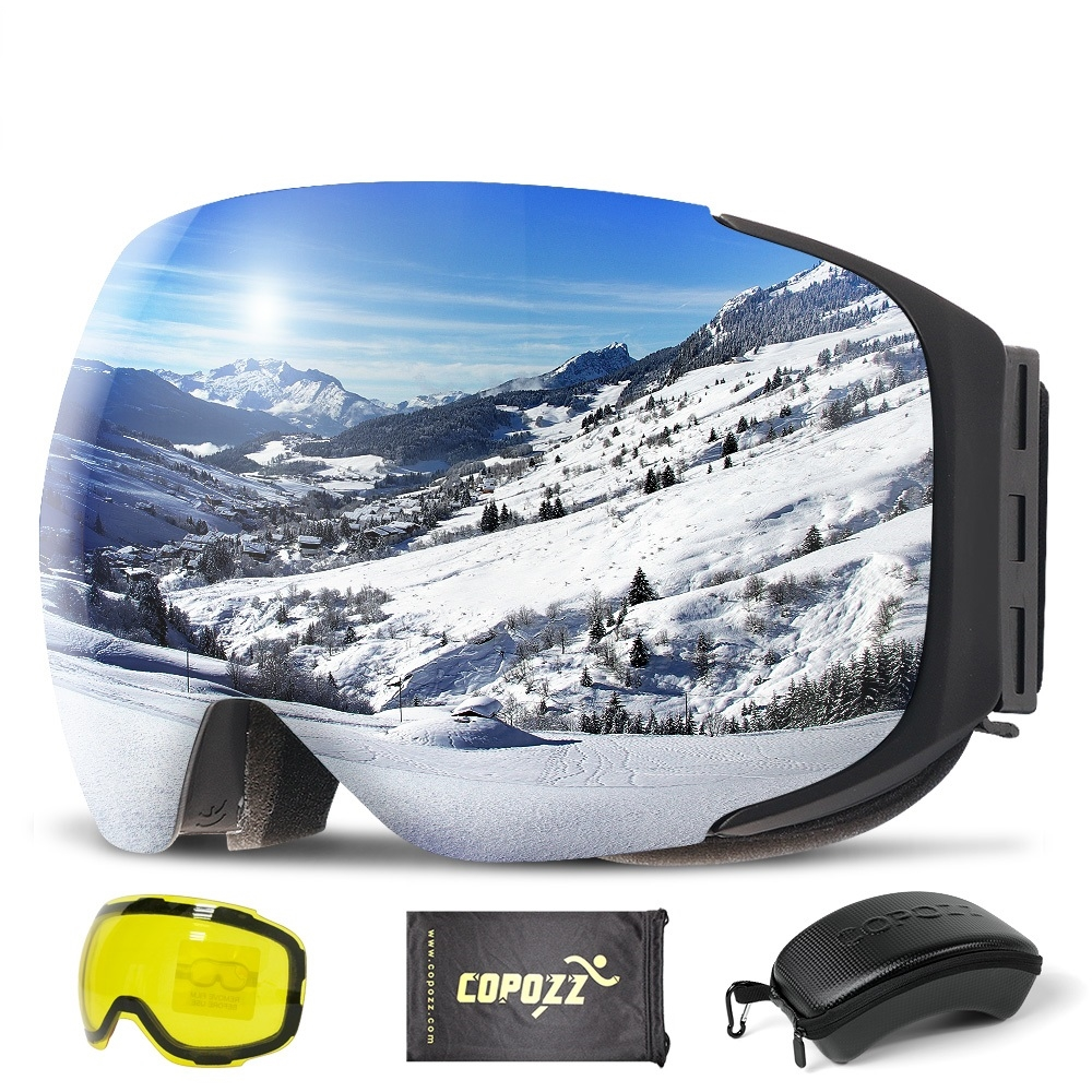 Premium Magnetic Ski Goggles – Quick-Change Lens, UV400 Protection, Anti-Fog, Explosion-Proof, Snowboard Ski Glasses