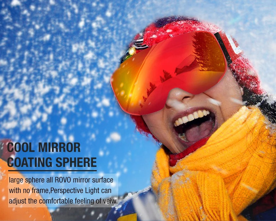 Premium Magnetic Ski Goggles – Quick-Change Lens, UV400 Protection, Anti-Fog, Explosion-Proof, Snowboard Ski Glasses for Men & Women, Includes Case and Yellow Lens - StrengthXPhysiotherapy