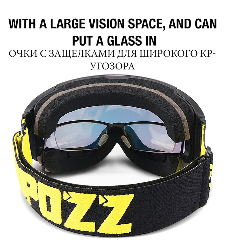 Premium Magnetic Ski Goggles – Quick-Change Lens, UV400 Protection, Anti-Fog, Explosion-Proof, Snowboard Ski Glasses for Men & Women, Includes Case and Yellow Lens - StrengthXPhysiotherapy