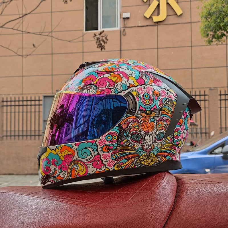 Premium Full Face Motorcycle Helmet - DOT & ECE Certified, Double Lens, Inner Sun Visor, Lightweight ABS Shell Removable Nose