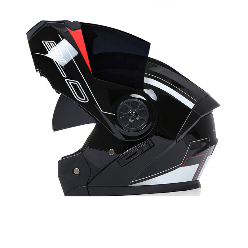 Premium Full Face Motorcycle Helmet - DOT & ECE Certified, Double Lens, Inner Sun Visor, Lightweight ABS Shell Removable Nose