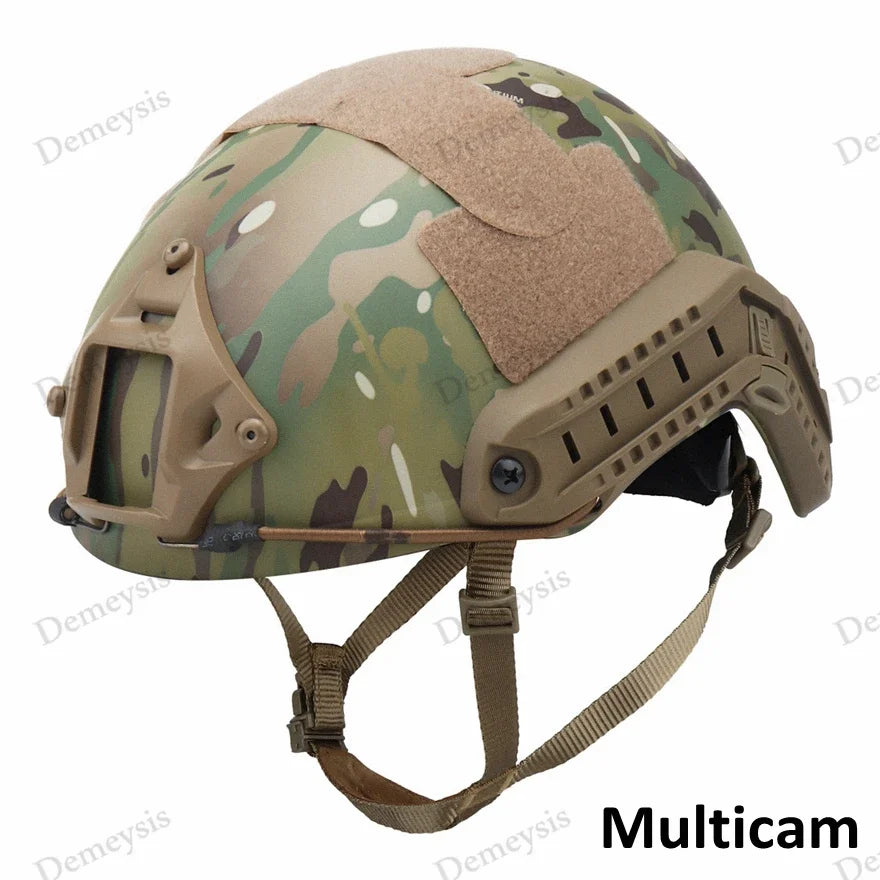 Premium FAST Tactical Helmet – Airsoft MH Camouflage, NVG Mount, Adjustable Outdoor Sport Helmet for Safety & Tactical Use