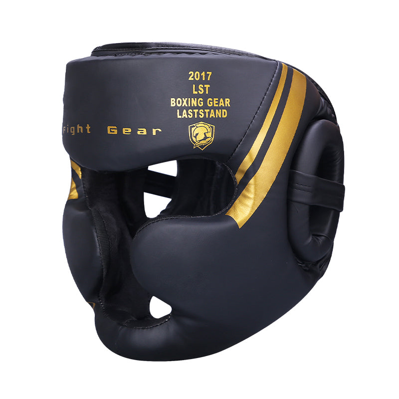 Premium Kickboxing Helmet – Full Face Muay Thai, MMA, Karate, Sanda Training Headgear, PU Leather, Protective Guard for Men & Women, Adjustable Sizes S/M/L - StrengthXPhysiotherapy