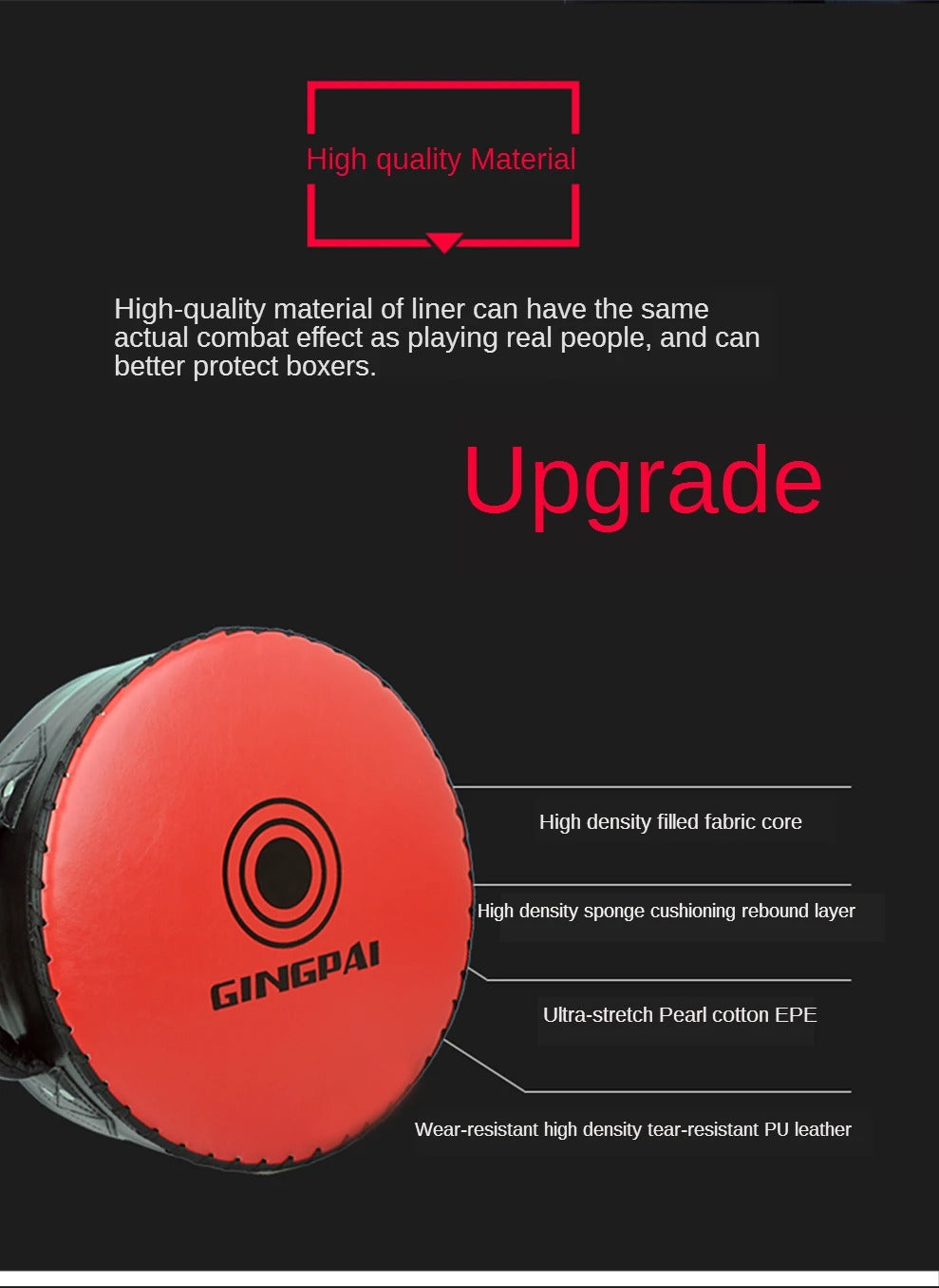 Premium High-Quality Boxing Target Shield – Large Round PU Focus Pad for Karate, Taekwondo, Kickboxing & Martial Arts Training – Hand & Foot Training Mat - StrengthXPhysiotherapy