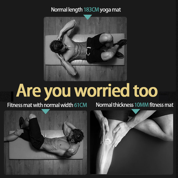 Premium Super Long Yoga Mat – 2M Extra Large High-Density Exercise Mat for Pilates & Fitness – Waterproof, Anti-Skid