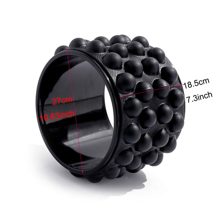 Premium Yoga Wheel – Back Stretcher & Massager for Pain Relief – Durable, Non-Slip Frame – Strong Support Up to 440 lbs 