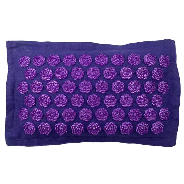 Premium Coconut Palm Acupressure Yoga Mat Set – 74x44cm Nature Linen Cushion & Pillow for Relaxation – Lightweight, Portable, with Canvas Bag – Available in Light Blue, Purple, Green, Dark Purple - StrengthXPhysiotherapy