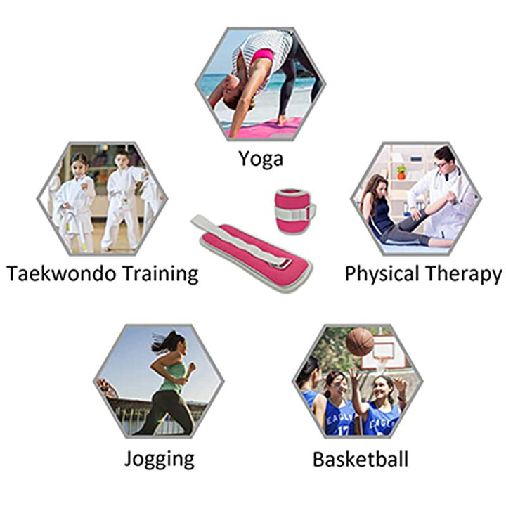 Premium Adjustable Ankle Weights – Neoprene Wrist & Leg Weights for Walking, Gym, Yoga, Pilates, Aerobics, Cardio & Physical 