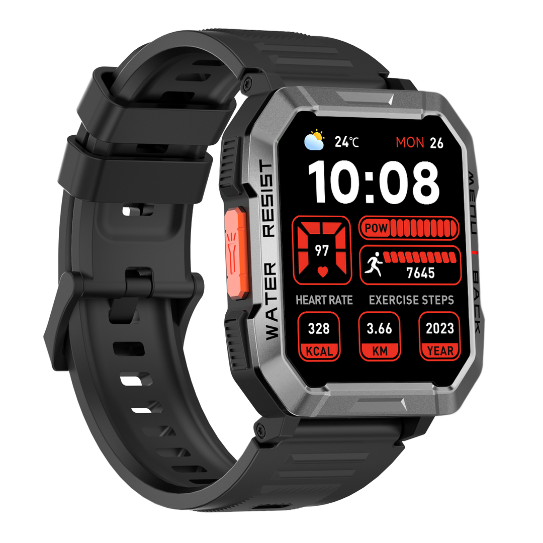 Premium Rugged Smartwatch for Outdoor – 2.01" HD TFT Display, Bluetooth Calling, 900mAh Battery, Heart Rate & Blood Oxygen 