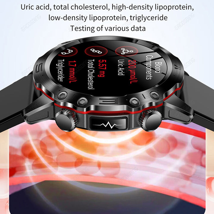 Premium Smartwatch with 1.43" AMOLED Display – Voice Calling, 100 Sports Modes, Military Grade Toughness, Waterproof, 7-Day 