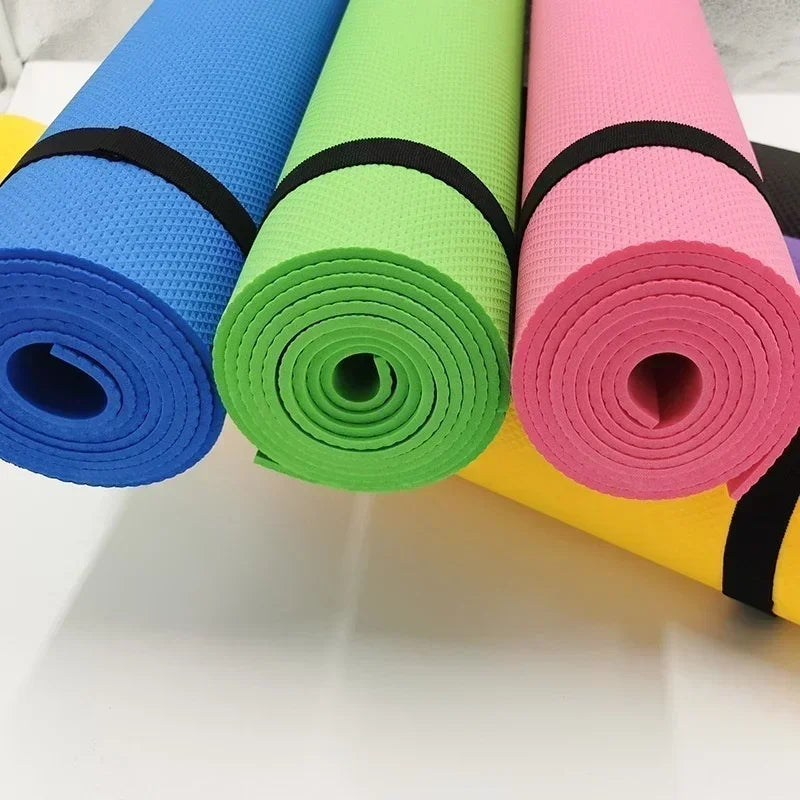 Premium 4MM Thick Yoga Mat – Non-Slip Exercise & Pilates Mat – EVA Material, Lightweight & Waterproof