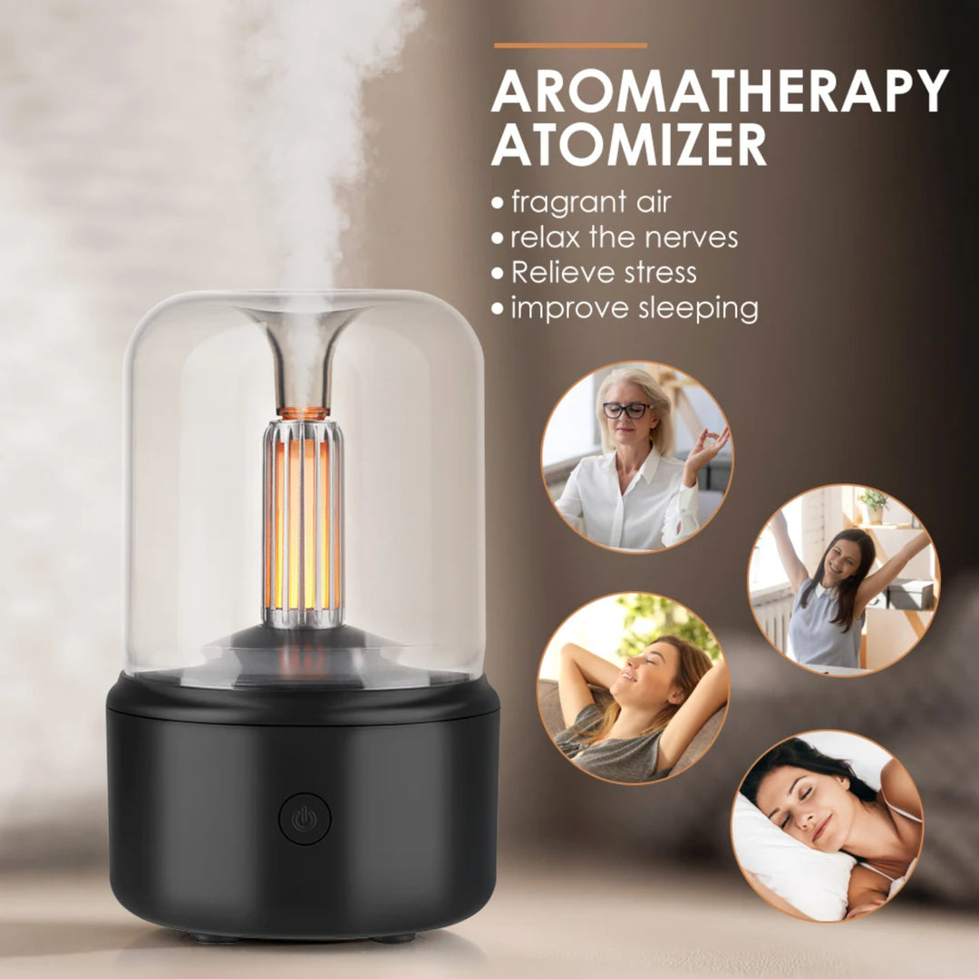 Premium Portable Mini Aroma Diffuser & USB Air Humidifier – Essential Oil Sprayer, Night Light, Cold Mist, 120ml Capacity, 