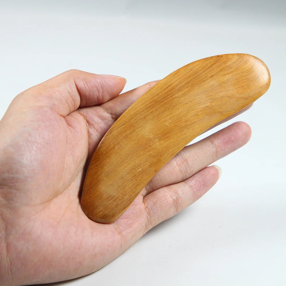 Premium Wooden Gua Sha Tool for Body Massage Therapy, Slimming Scraping Board for Acupoint Massage on Chest, Back, Neck, 