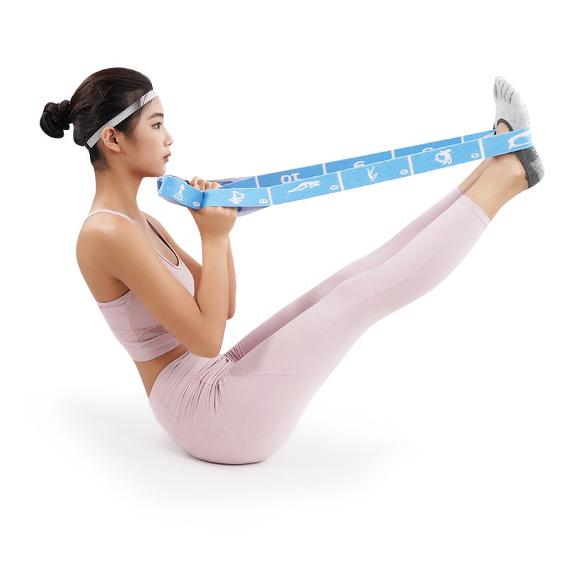 Premium Yoga Stretching Strap – Upgraded Elastic Resistance Band with 8, 10, or 12 Grids for Flexibility, Pilates, Dance