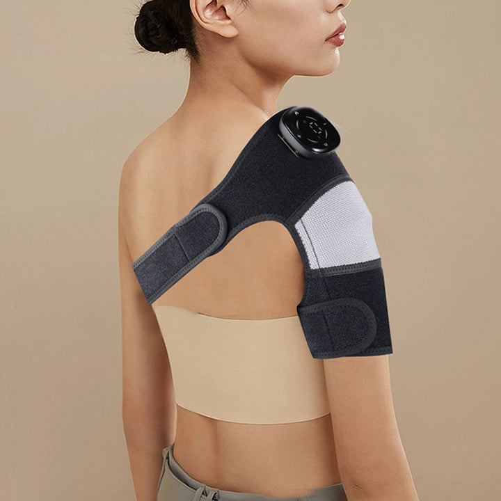 Premium Electric Heated Shoulder Brace & Knee Support with Vibration Massage, Adjustable Strap, Far Infrared Heat, USB  