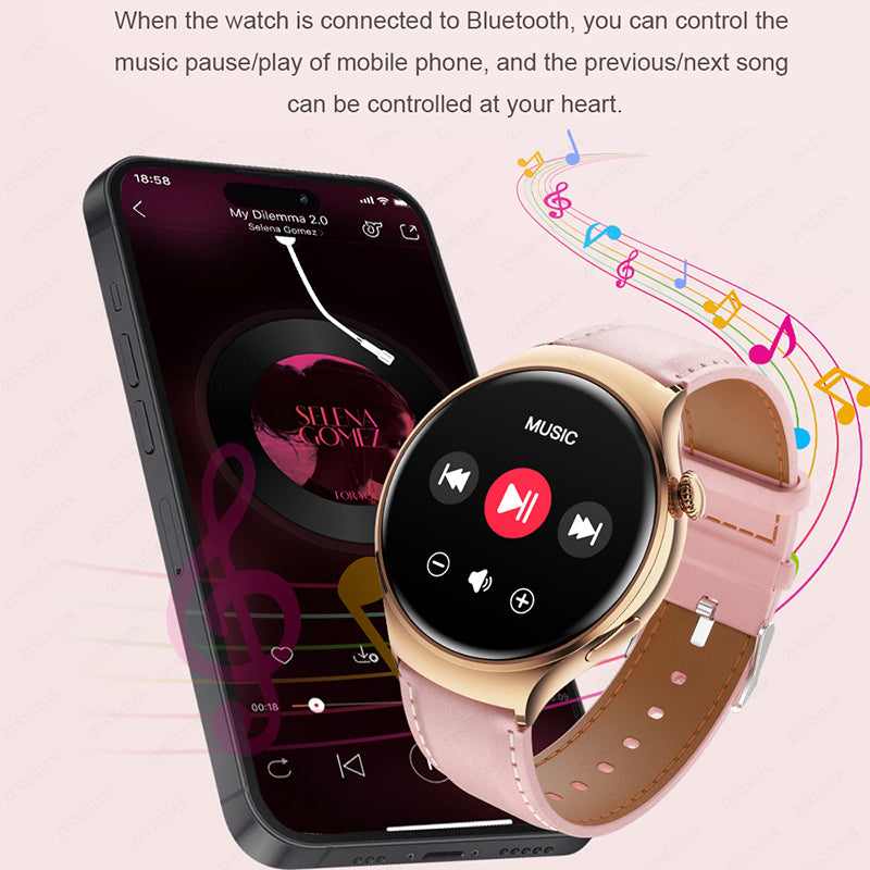 Premium Smart Watch for Women – Full Touch Screen, Fitness Tracker, Heart Rate, Blood Pressure Monitor, IP67 Waterproof,  