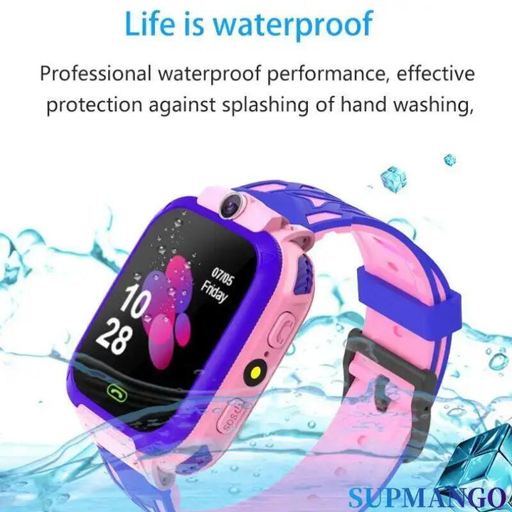 Premium Kids Smart Watch with 2G Call, Waterproof, GPS Tracker, SOS Button, LBS Location, Camera, for Boys & Girls, 