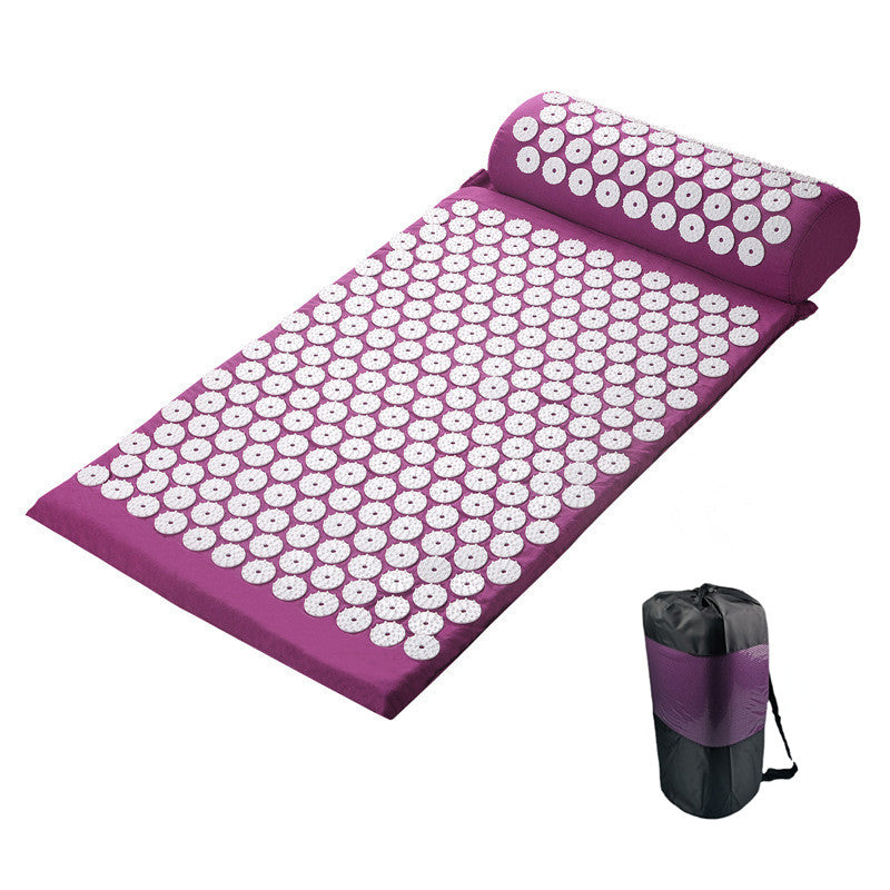 Premium Acupressure Massage Mat – Stress Relief & Back Pain Relief – Yoga Mat with Spikes, Pillow & Portable Design 