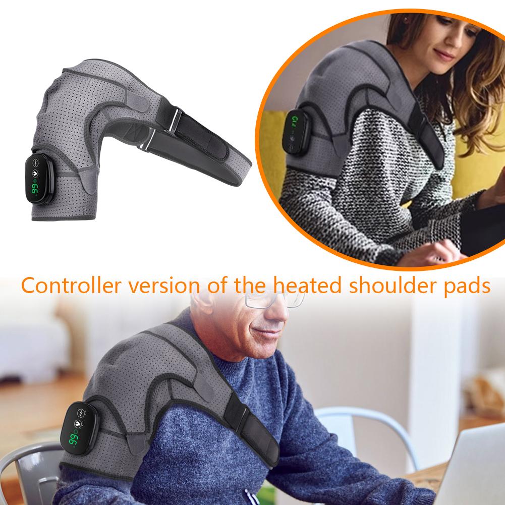 Premium Electrically Heated Shoulder Pads - USB Charging, 3 Heating Levels, 5000mAh Battery, Vibration Massage Device for  