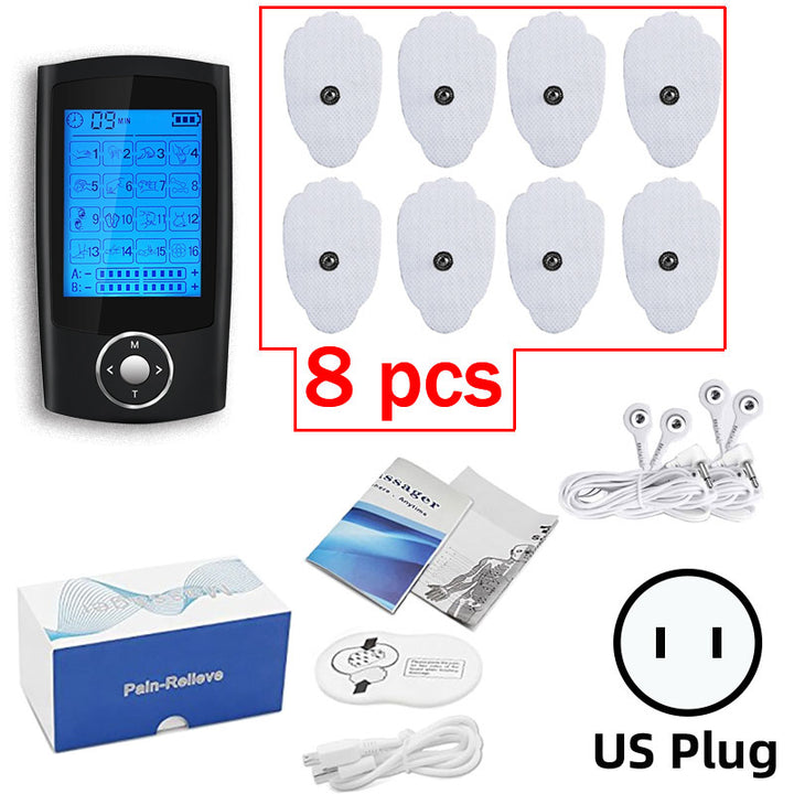 Premium EMS Professional Muscle Stimulator - 4 Output Channels, 24 Modes, Pain Relief Tens Machine, Adjustable Timer & 