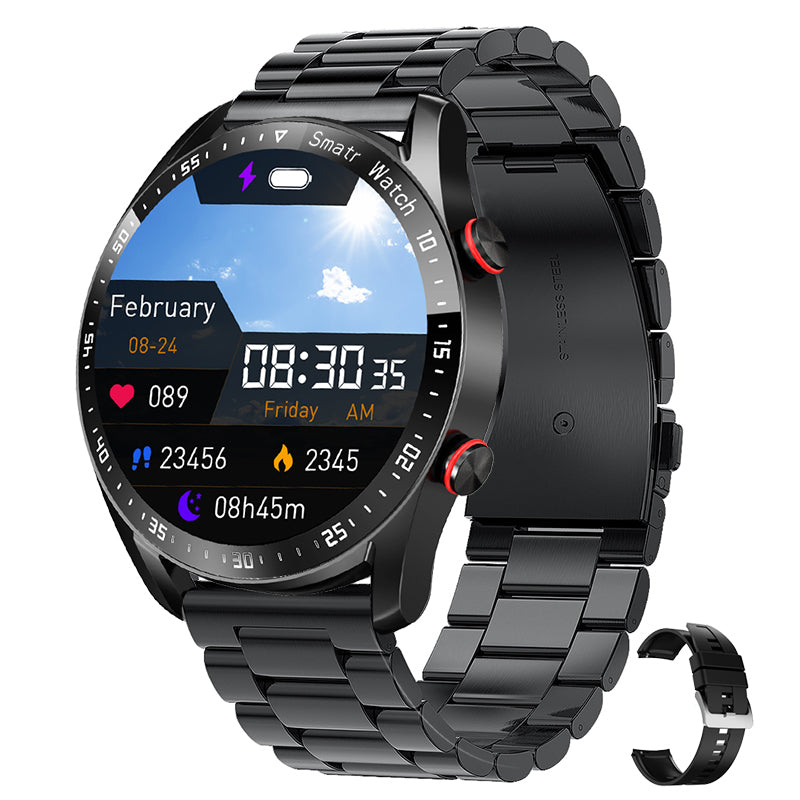 Premium Fitness Smart Watch for Men – 1.46" Display, Heart Rate Monitor, Blood Pressure, IP68 Waterproof, Bluetooth Calling,