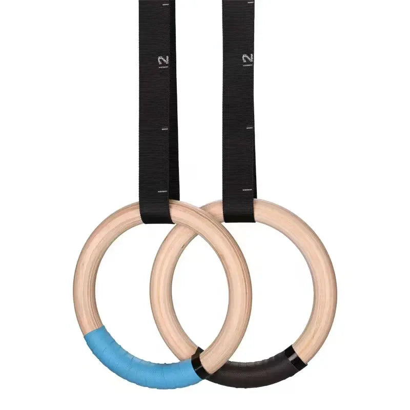 Premium Gymnastics Rings – Adjustable Wooden Rings with Nylon Straps for Kids & Adults, 400kg Load Capacity, Ideal for Home