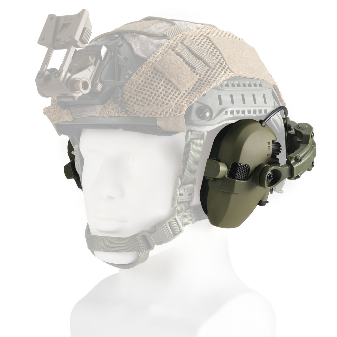 Premium Electronic Shooting Earmuffs with ARC Rail Mount – Tactical Helmet Headset for Noise Reduction, Intelligent Sound 