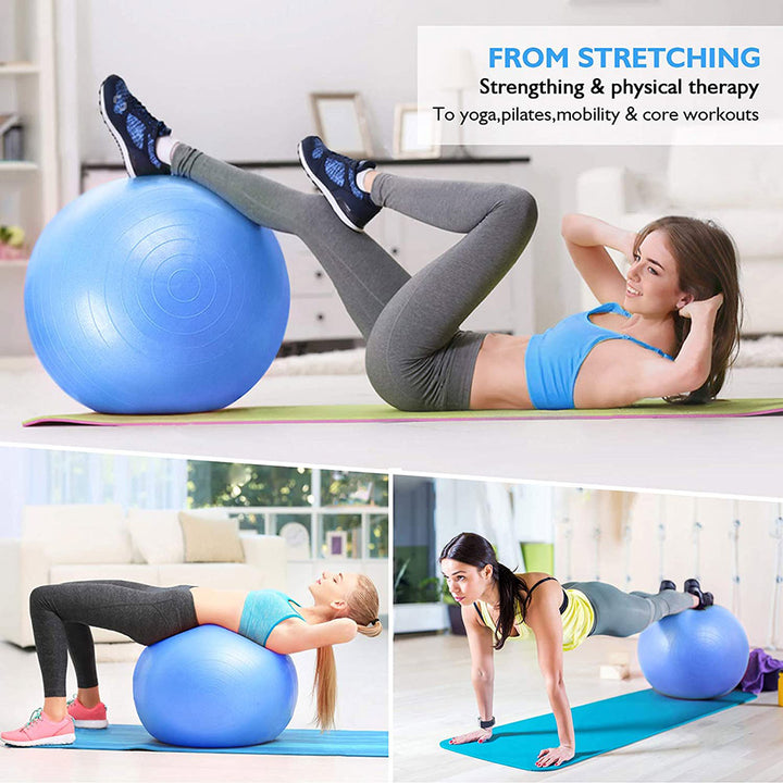 High-Quality Yoga Ball for Fitness, Pilates, and Balance – Durable Gym Exercise Ball, Perfect for Core Strength, Stability