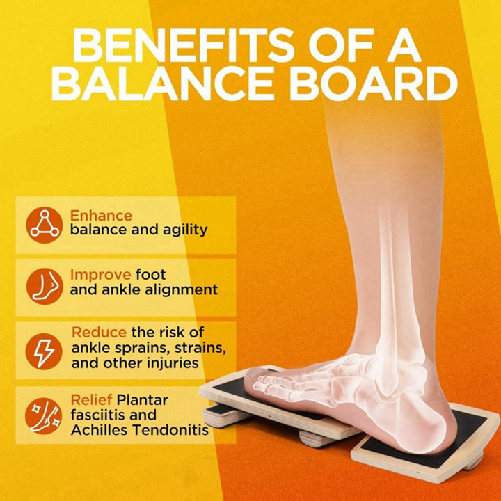 Premium Ankle Balance Board – Foot Strengthener for Pilates & Stability Training, Relieves Plantar Fasciitis, Improves Balanc