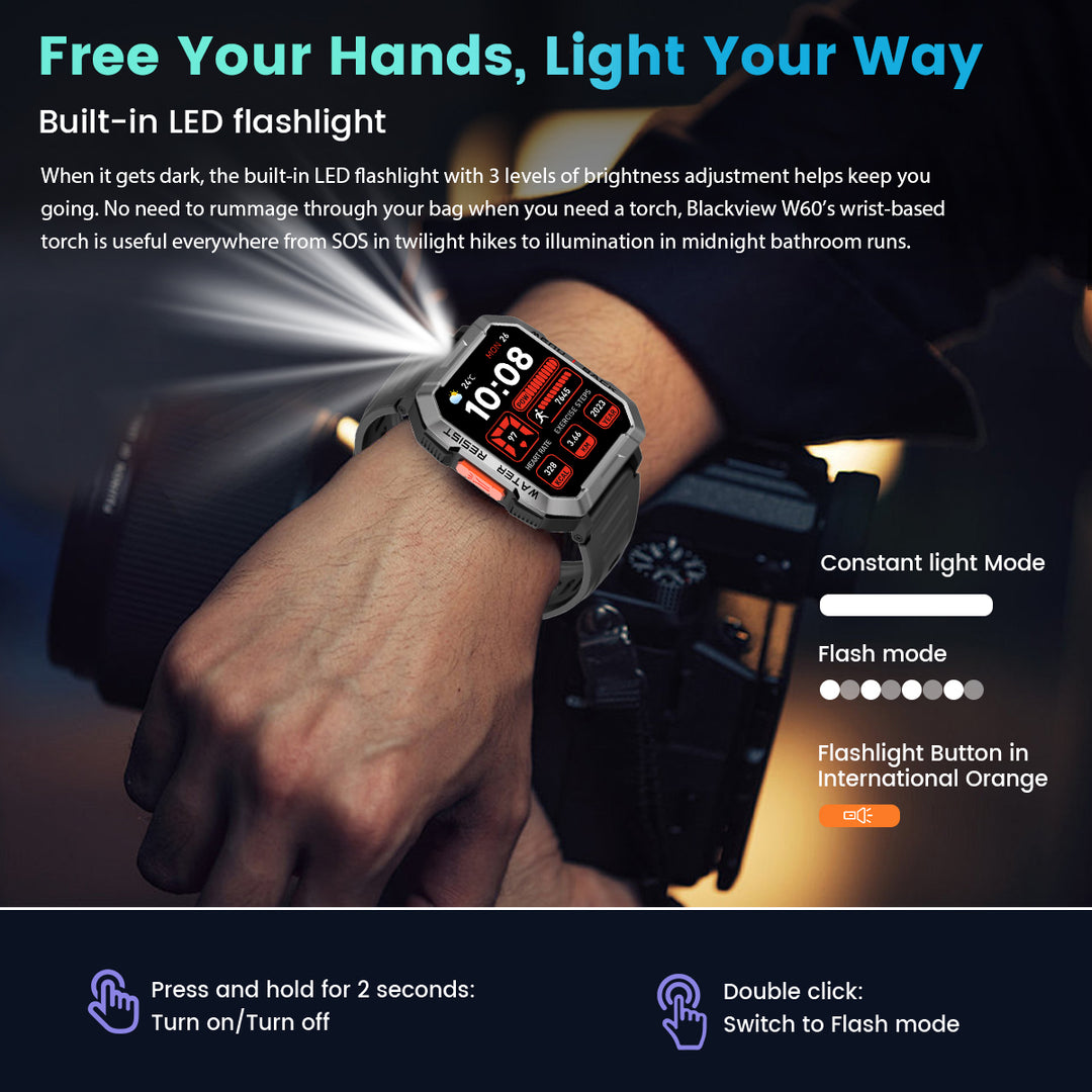 Premium Rugged Smartwatch for Outdoor – 2.01" HD TFT Display, Bluetooth Calling, 900mAh Battery, Heart Rate & Blood Oxygen 