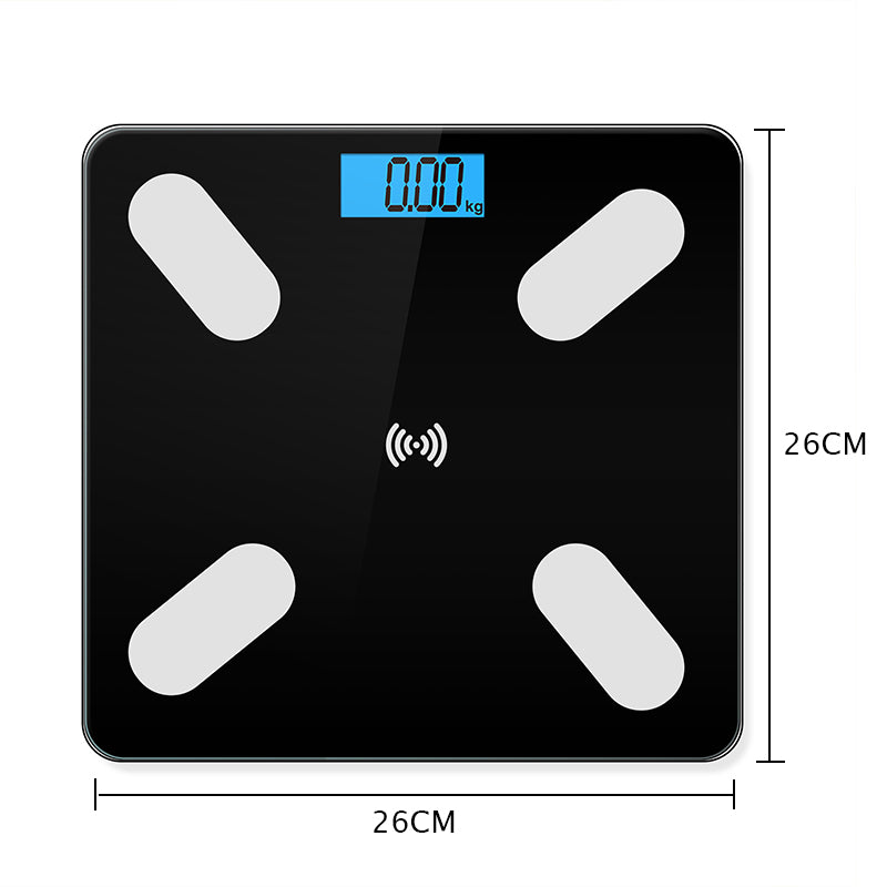 Premium Smart Body Fat Scale – Bluetooth Digital Bathroom Scale with App, Toughened Glass, 180kg Capacity