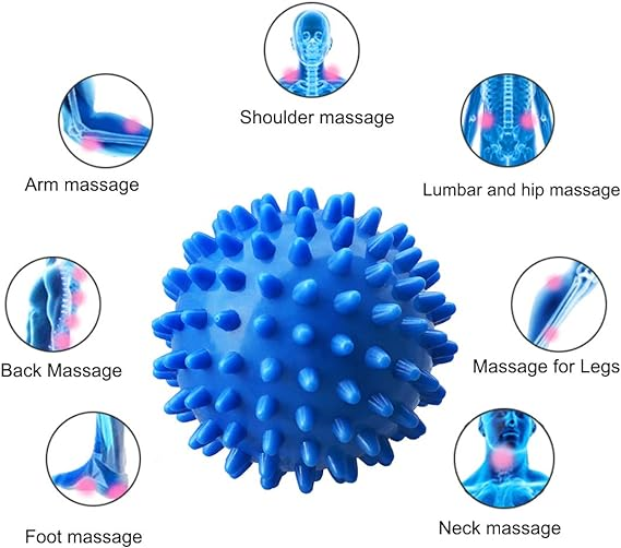 Premium Spiky Massage Ball for Myofascial Release, Deep Tissue Therapy, Stress Relief, and Muscle Soreness Relief - PVC