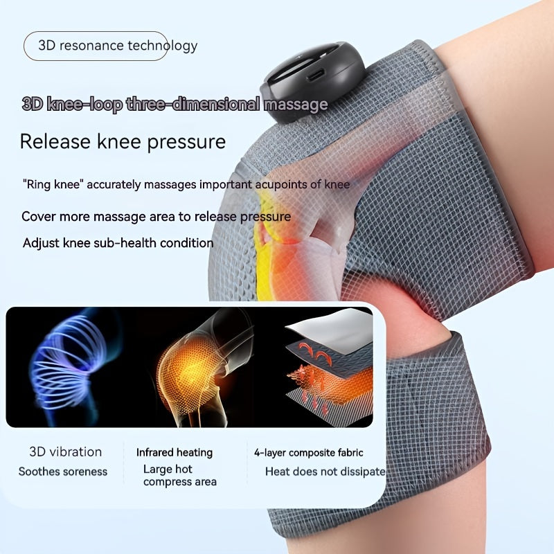 Premium Multipurpose Electronic Massager for Shoulders, Elbows, and Knees – 3-in-1 Heating and Vibration Therapy, Portable  